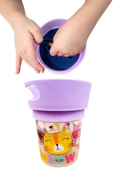 Calke Anti-Spill Snack Cup - Child Nutrition Container Cat Power