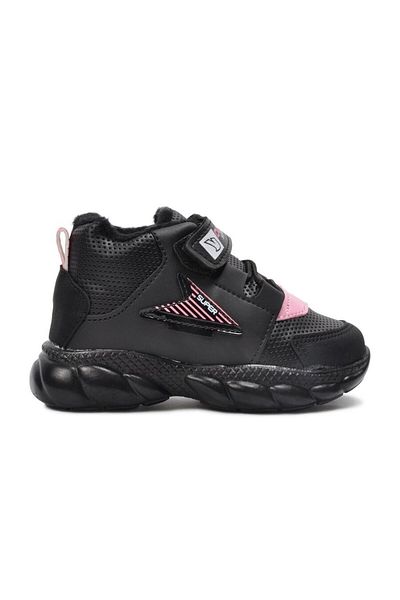 Dolphin 629 Black-pink Velcro Baby Boots
