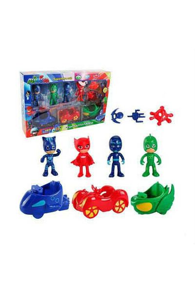 Kids Pj Masks Cars 10 Piece Play Set