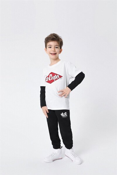 Lee Cooper Μπλουζάκι Matt Boy's Crew Neck Λευκό