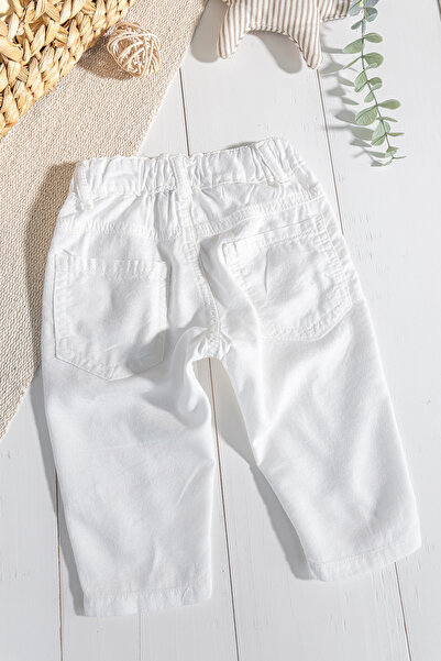 Babymod Buttoned Elastic Waist Baby Boy Linen Trousers
