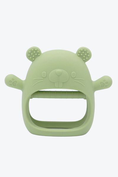 Kiwi Glove Shaped Toy Squirrel Teethers for Baby - Olive Color