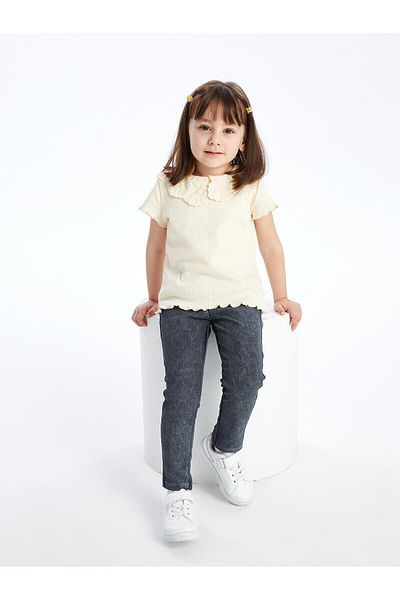 LC Waikiki Elastic Waist Jean Tights for Baby Girl