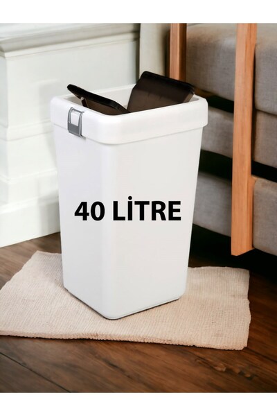 Technow Motek Comfort 40 Lt Kilitli Hassas Kapaklı Yeni Nesil Çöp Kutusu Kova...