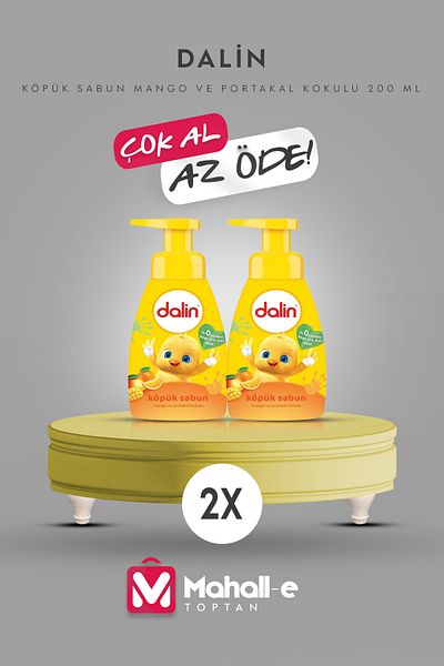 Dalin Mango and Orange Scented Foam Soap - 200 Ml, Pack of 2