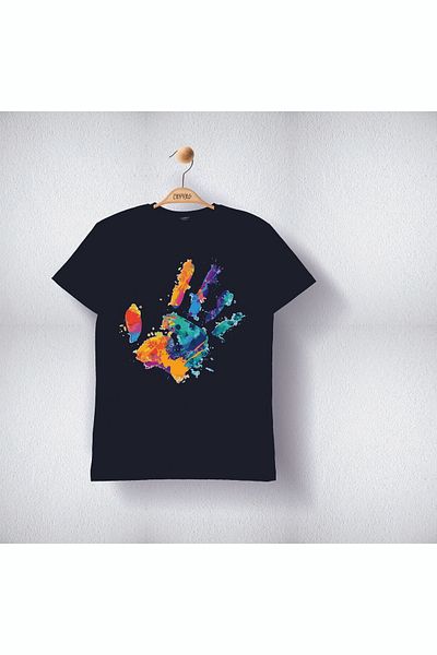 Cevval Παιδικό T-Shirt - Σχέδιο ζωγραφισμένο και εμπριμέ στο χέρι