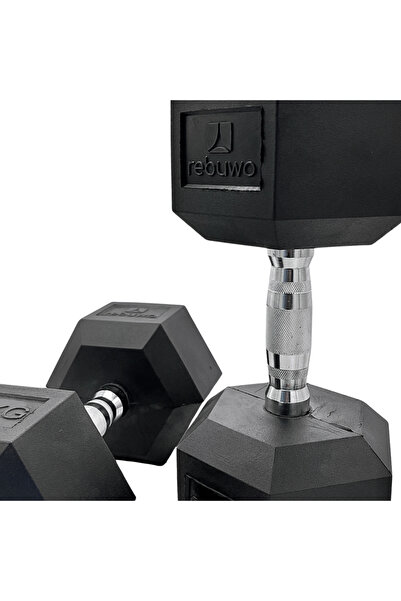 Rebuwo Hex Altıgen Kauçuk Kaplı Dambıl 30 kg 1 Adet