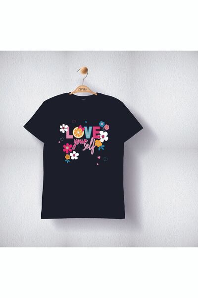 Cevval Дівчинка - LOVE YOURSELF Принт на футболці