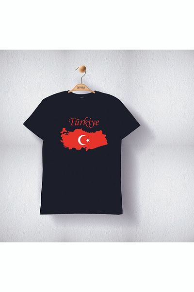 Cevval Tricou pentru femei cu imprimeu cu hartă și steag