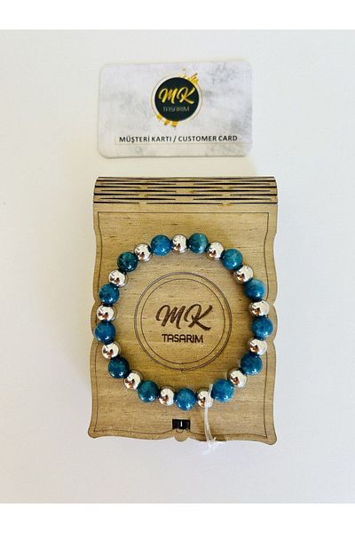 MK tasarım Real Apatite Stone Bracelet Mk.022.010