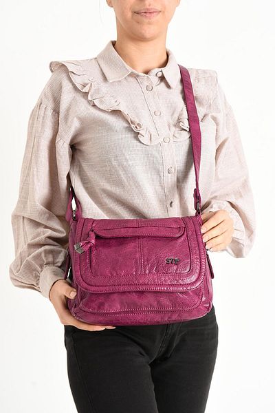 571 Collections Çanta Geantă de umăr din piele artificială violet - Model 571-11-13E