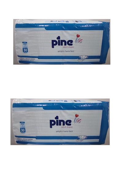 Pine 2 Packs of 30 Patient Diapers with Waist L Band
