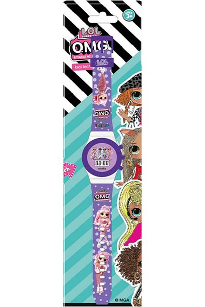 Miniso Miniflak Lol Surprise! Licensed Omg7220 Purple Luminous Children's Watch