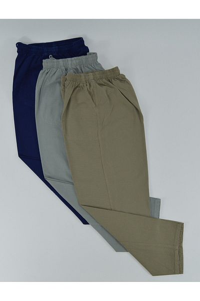 Kidiba Men's Large Size Hammock Pants - 100% Cotton, 3 Pack Washable