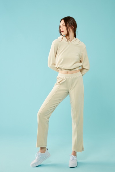 Pioette Kapüşonlu Yırtmaçlı  Eşofman Takımı