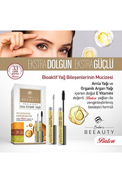Balen's Beeauty Single Package 2 Products - Eyebrow Oil & Eyelash Oil (Amla Oil - Argan Oil - Vitamin E)