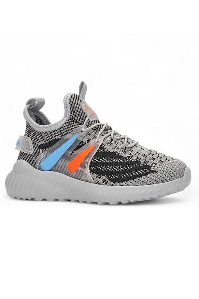BOUIS Dětské unisex denní ledově modré elastické pohodlné prodyšné úplety flexibilní lehké stylové tenisky sportovní boty