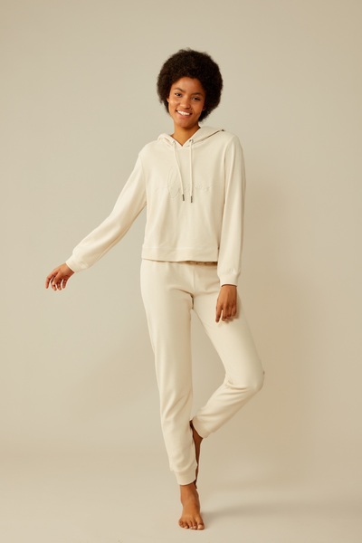 Pioette Kapüşonlu Love Taş Baskılı  Eşofman Takımı