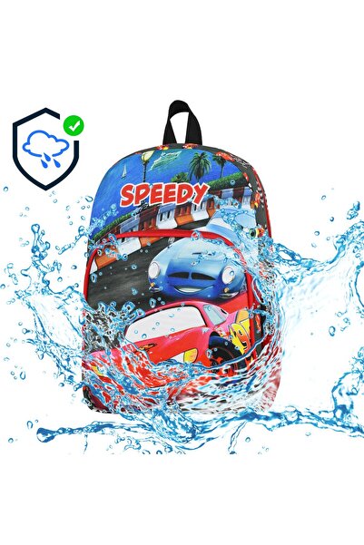Shopiolog Anaokulu Kreş Günlük Kullanım Erkek Çocuk Sırt Çantası Su Geçirmez Suluklu 2 Bölmeli Okul Öncesi