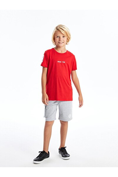 LC Waikiki Boy's Shorts - Elastic Waist and Printed