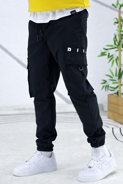 WAFRA Men's Parachute Jogger Trousers with Elastic Legs 9