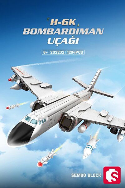 Sembo Block H-6K Orta ve Uzun Menzilli Bombardıman Uçağı 1294 Parça yapı blok...