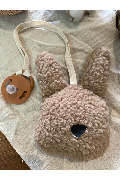 vivimade Brown Teddy Bunny Pacifier Strap