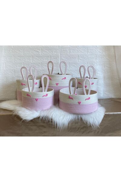 RH GALAXİ TEKSTİL Lüks Oyuncak Toplama Kutusu, Çocuk Odası Dekoratif Sepet