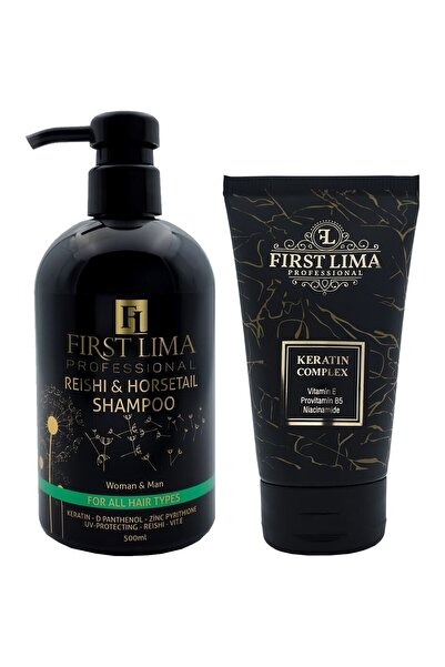 First Lima Professional Geç Uzayan, Dökülen, Hacimsiz Ve Yıpranmış Saçlara Özel At Kuyruğu Şampuanı Ve Keratin Bakım Kremi