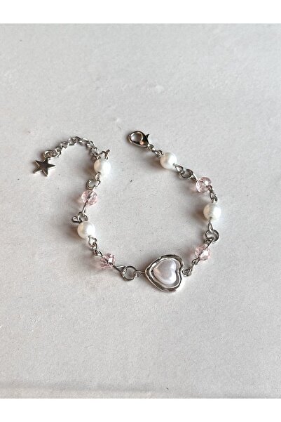 sleyshop Fairycore Kalp Yıldız Boncuk İnci El Yapımı Bileklik