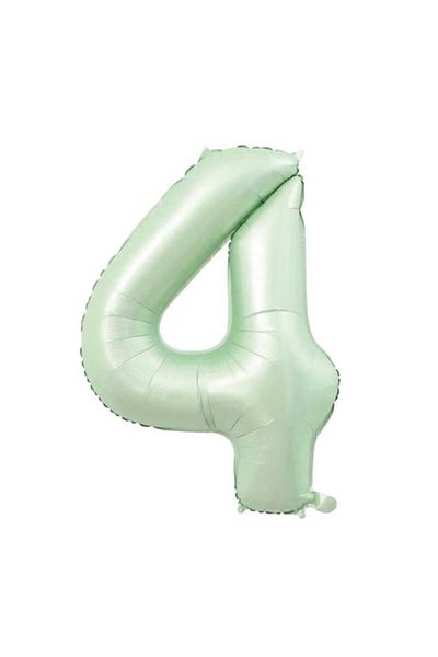 aşkın concept 80 CM Nile Green Water Green 4 Number Foil Balloon
