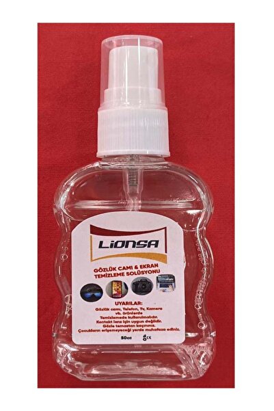 LİONSA Gözlük camı temizleme solüsyonu 50ml ve ufak boy silme bezi