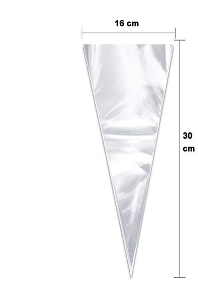 ŞEKERCİYAŞAR Triangular Conical Bag for Candy, Cloth, Gift, Cornet, Flower, Cone 25 Pieces