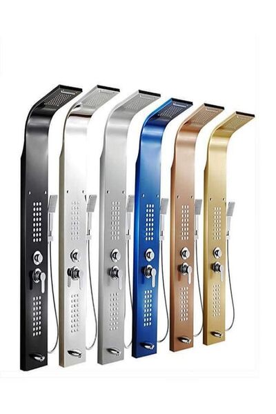 SAM BANYO Volga Gold Şelaleli Duş Paneli ,Şelaleli duş Kolonu, Masajli Duş, Duş, Dikey Jakuzi