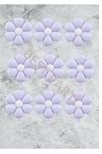 Generic Brand 9-Piece Macaron Lilac Daisy Foil Balloon Set