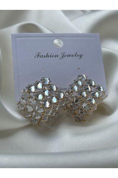 Accessories Drop Stone Detailed Dangle Crystal Earrings
