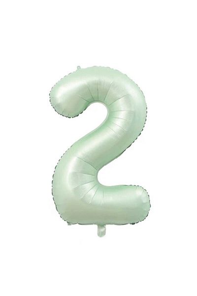 aşkın concept 80 CM Nile Green Water Green 2 Foil Balloon Number
