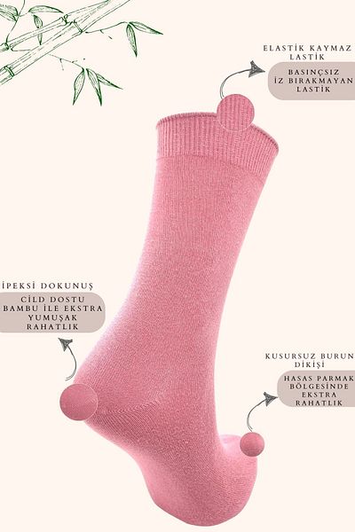 KRAL SOCKS Дамски чорапи, абсорбиращи потта, безшевни, изключително меки модели, дълги бамбукови чорапи (3 ЧИФТА) асортимент цвят