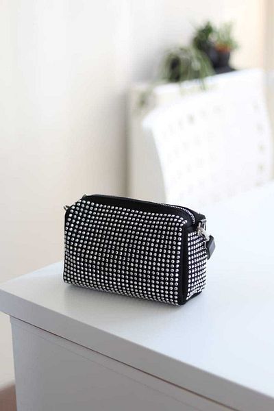 Moom Bag Geantă de umăr cu detalii Black Stone pentru femei