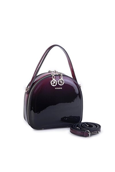 bundle island Mini Kadın El ve Çapraz Çanta Bordo Dumanlı