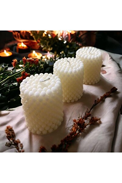 candleistanbul bubble silindir mum 3 lü kokulu mum trend model