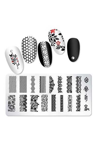 POP Beauty Nail Art Stampa Plakası Stamper Desen Baskı Paleti