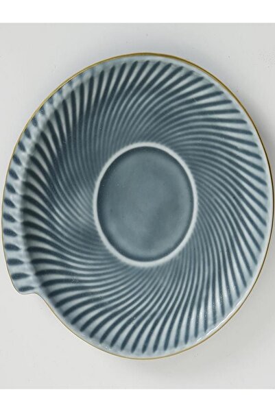 Vitale Striped Curved Patterned Navy Blue Cup Set