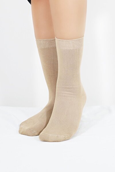 KRAL SOCKS Дамски чорапи, абсорбиращи потта, безшевни, изключително меки модели, дълги бамбукови чорапи (3 ЧИФТА) асортимент цвят