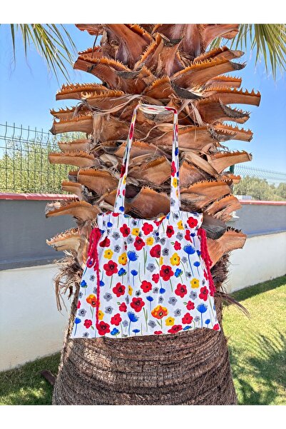 Handream Wild Flower Patterned Tote Shoulder Bag - Drawstring Cloth