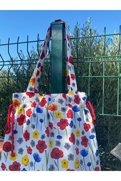 Handream Wild Flower Patterned Tote Shoulder Bag - Drawstring Cloth