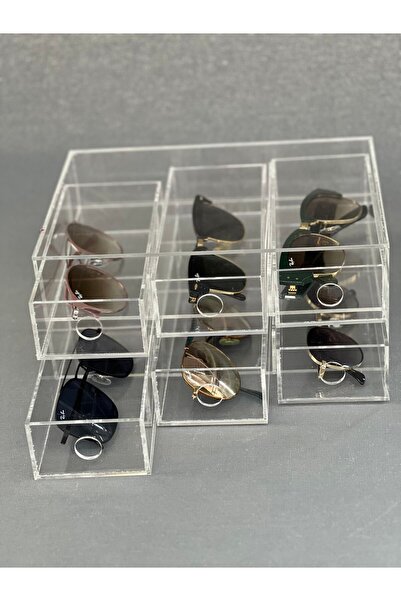 MAZERONREKLAM 6 Çekmeceli Yatay Gözlük standı Pleksi