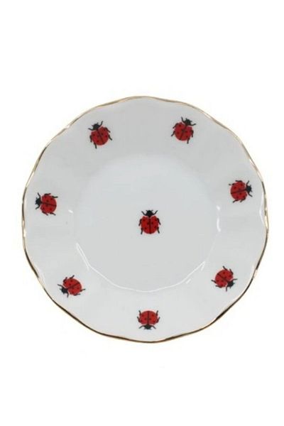 Porland Porcelain 6-Piece Ladybug Tea Plate 11 Cm (6 Pieces)