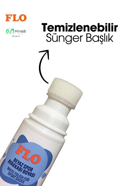 Flo Spor Deri Ve Kumaş Beyaz Ayakkabı Boyası Bakımı 75 Ml