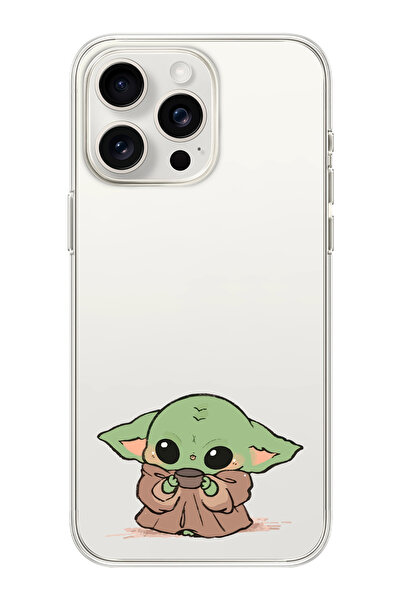 moonset Iphone 13 Pro Max Uyumlu Baby Yoda Tasarımlı Baskılı Şeffaf Telefon K...